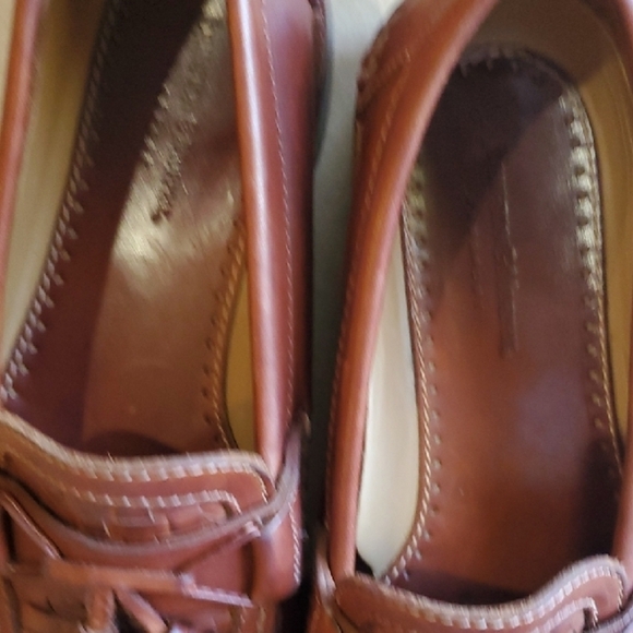 Johnston & Murphy Brown Leather Oxfords with Woven Design And Tassels 8.5 W - Picture 9 of 11